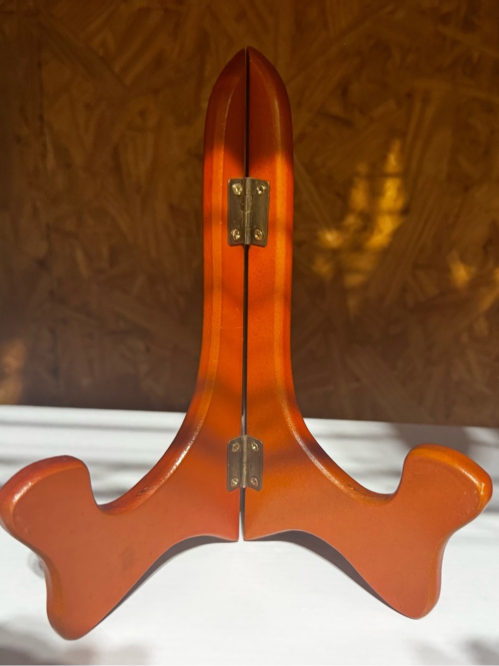 Wood Wood Orange Foldable Wooden Display Stand